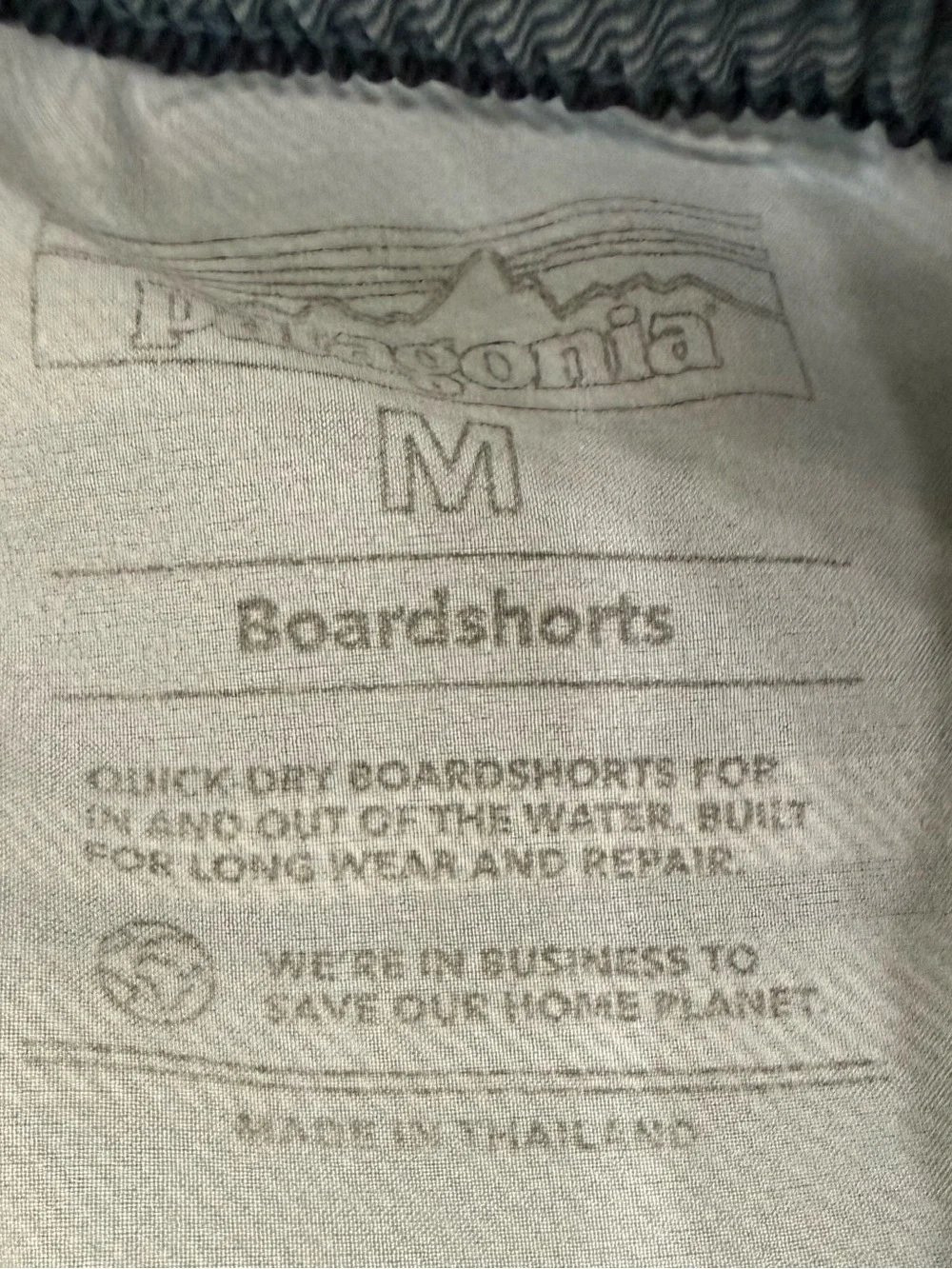 Patagonia Men's Navy & Sky Blue Striped Board Shorts